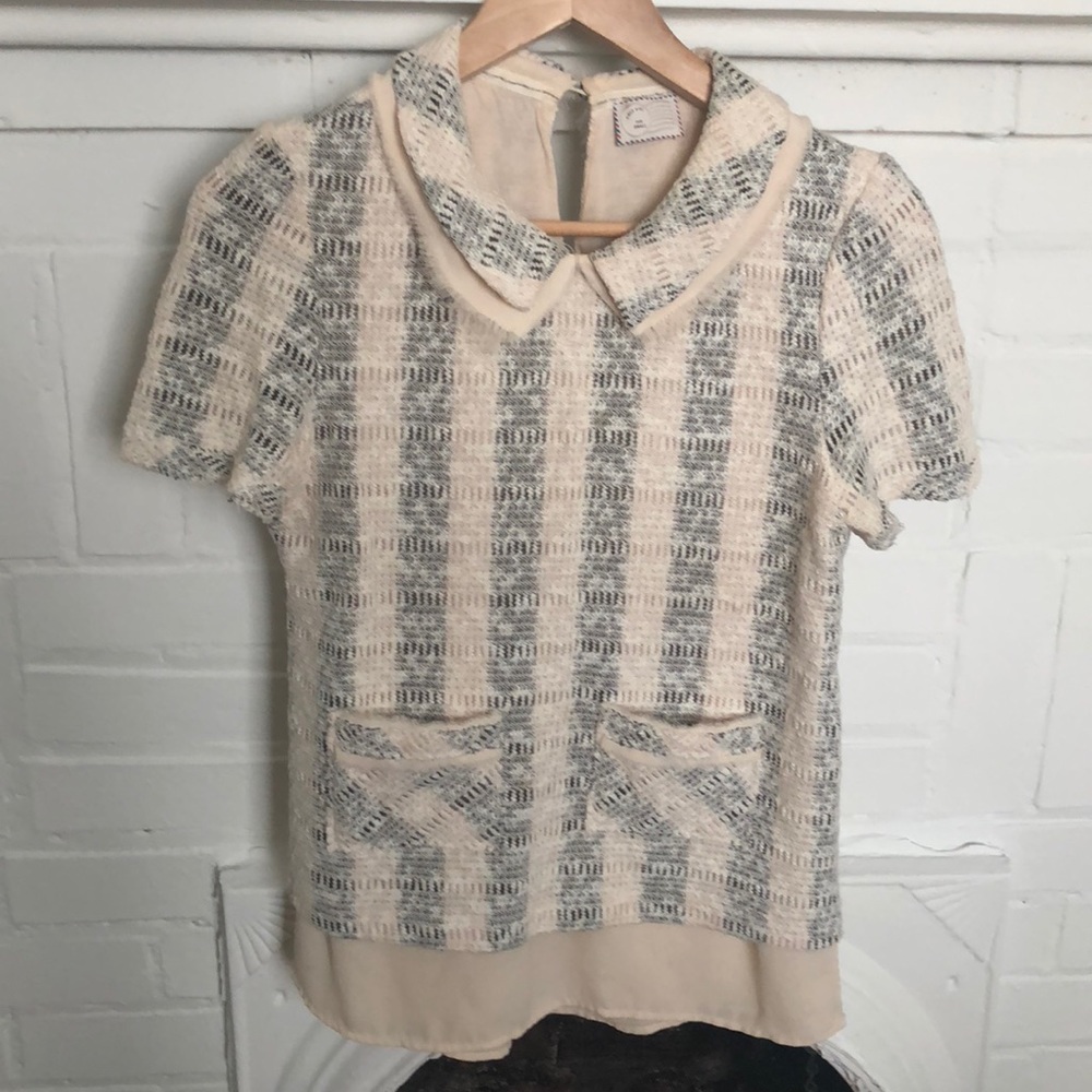 Anthropologie double layer blouse